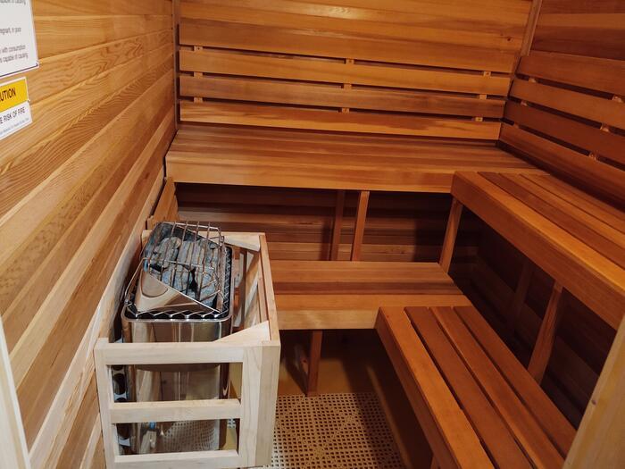 The cedar sauna